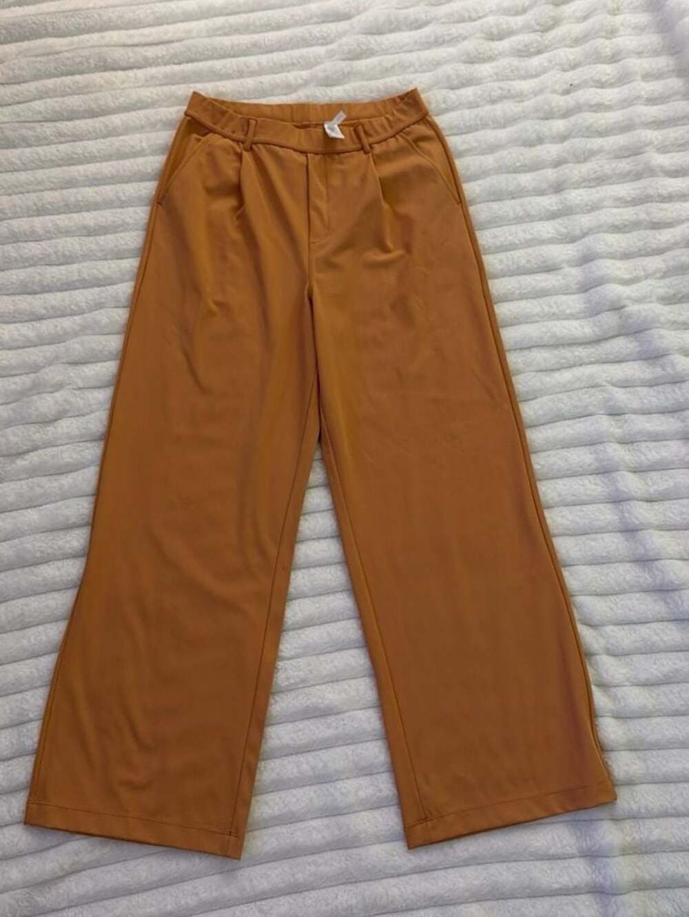Halara High Waisted Pleated Wide Leg Casual Pants Size M Rust